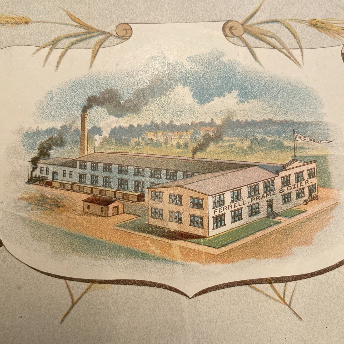 A T Ferrell Company Clipper Grain Seed Saginaw MI Trading Trade Card Advertising