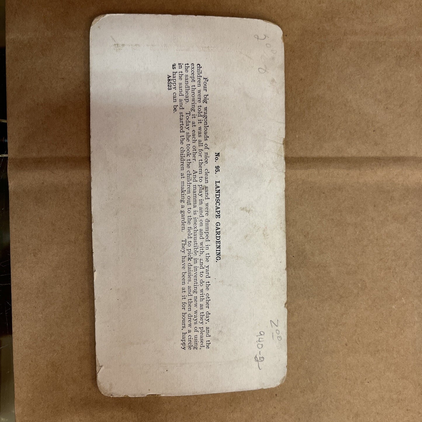 LANDSCAPE GARDENING KIDS, POLYCHROME STEREOVIEW Color Card