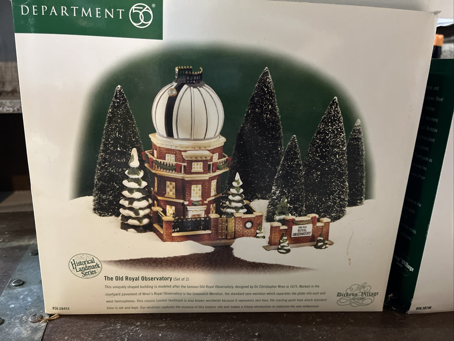 Dept 56 Dickens Village 1999 Historical Landmark The Old Royal Observatory 58453