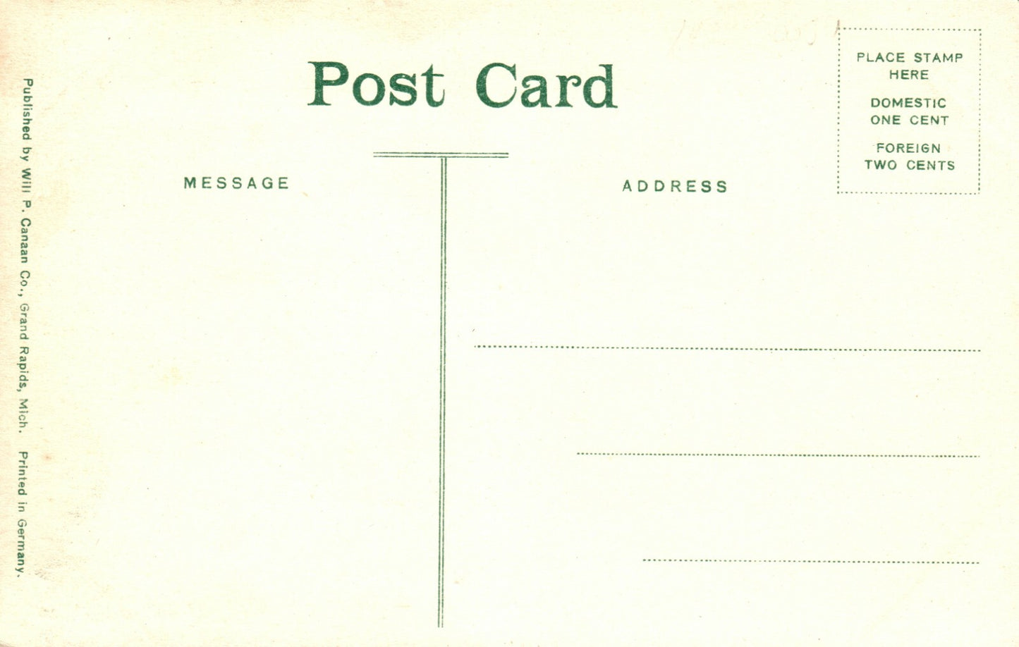 Early 1900's Main Street Lake Odessa Mich Michigan MI Postcard