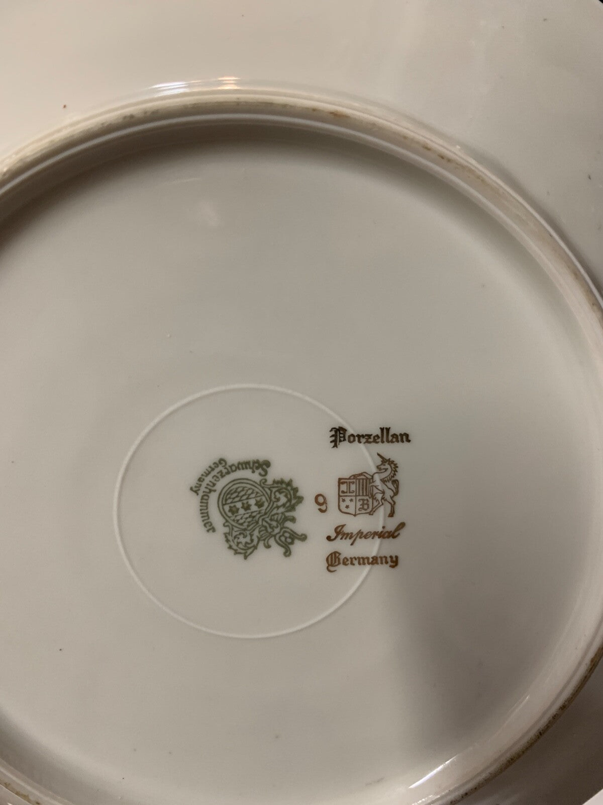 8in Porcelain German Pheasant Bird Plate Schwarzenhammer Germany Vintage Plate