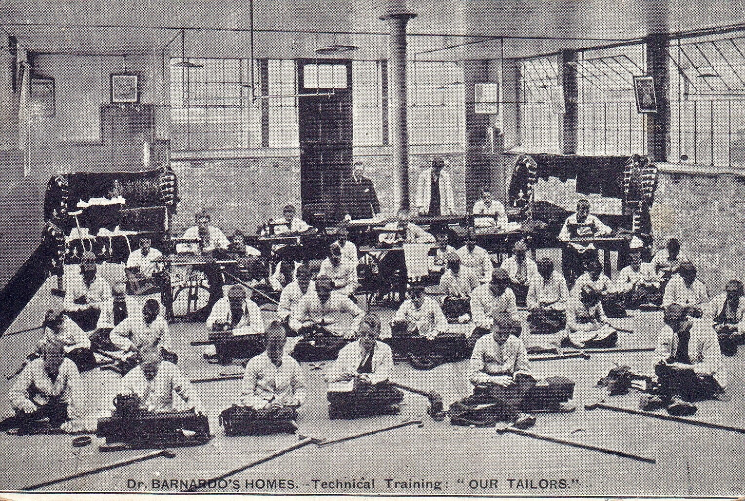 RARE Dr. Barnardo's Home Technical Training "Our Tailors" England UK Postcard