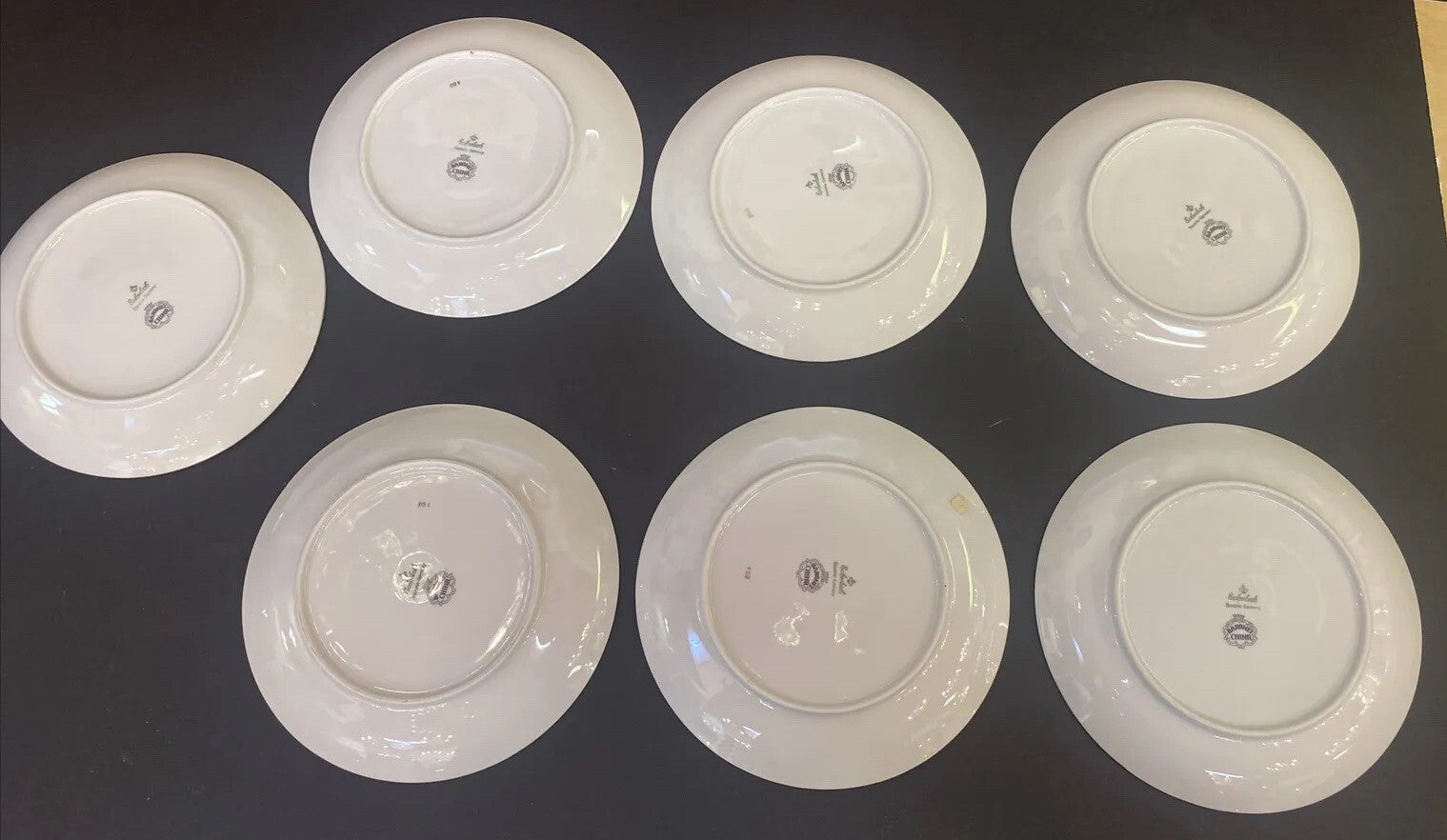 7 Baronet China Eschenbach Germany 8" Plates Various Fruits FRUIT  Gold Trim