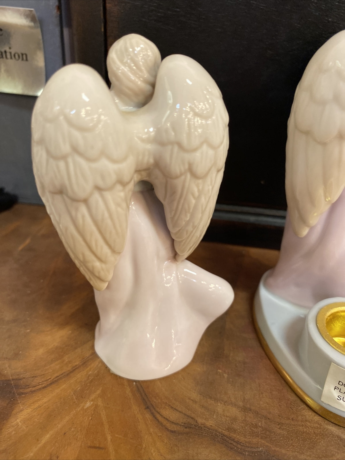 Lot of 3 RUSS BERRIE Winged Angel Playing Lyre 4.25" Figurine 15475