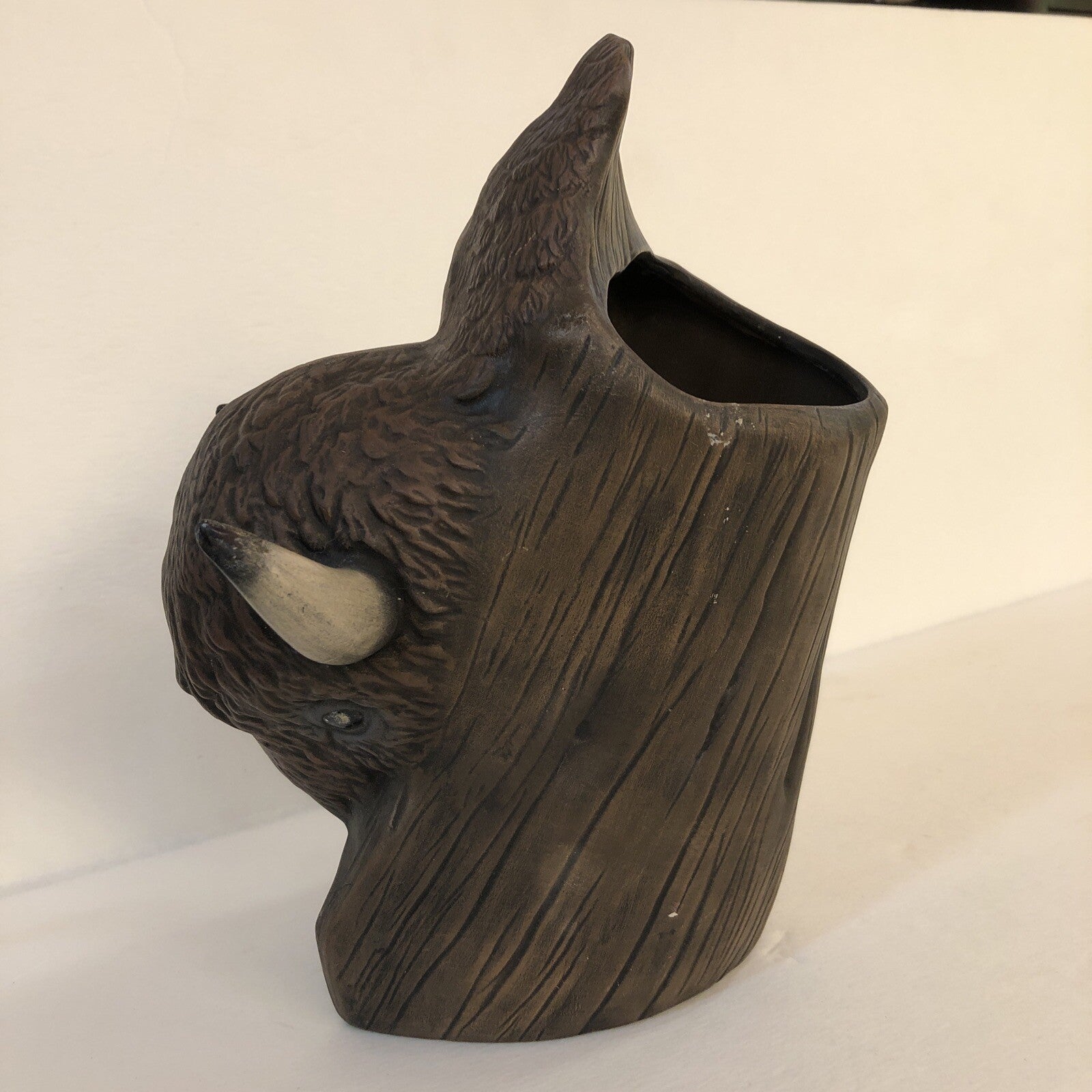 American Bison Buffalo Head Ceramic Decor Western Americana 10" x 7" x6"