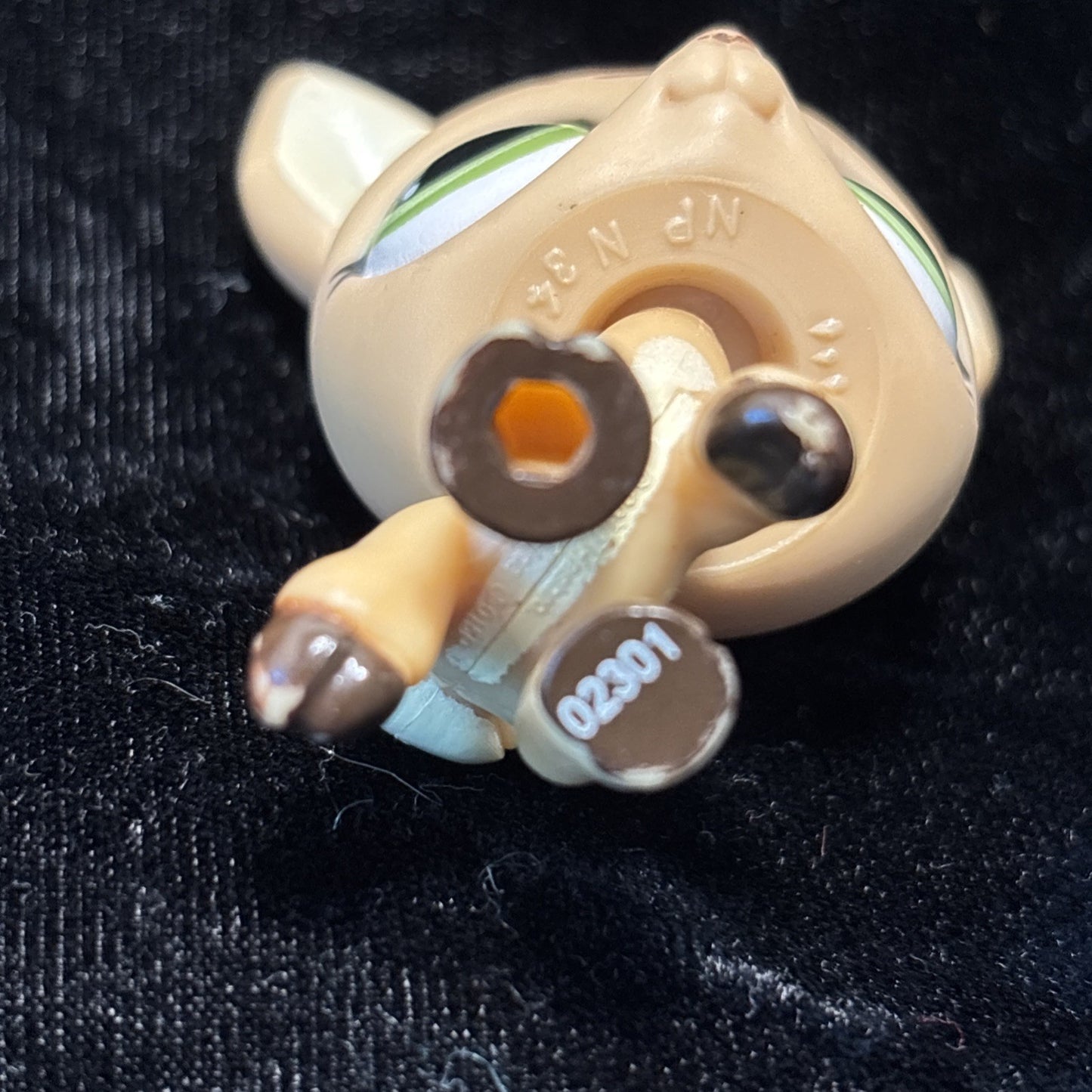 Littlest Pet Shop LPS Brown Fawn Deer with Green Eyes and Swirls on Head # 1620