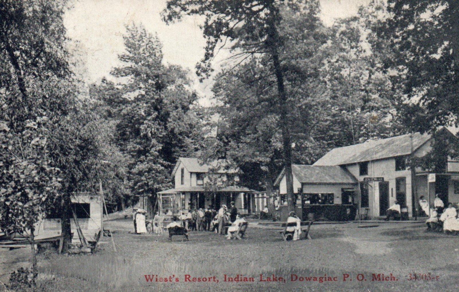 Wiest's Resort Indian Lakes Michigan MI Postcard