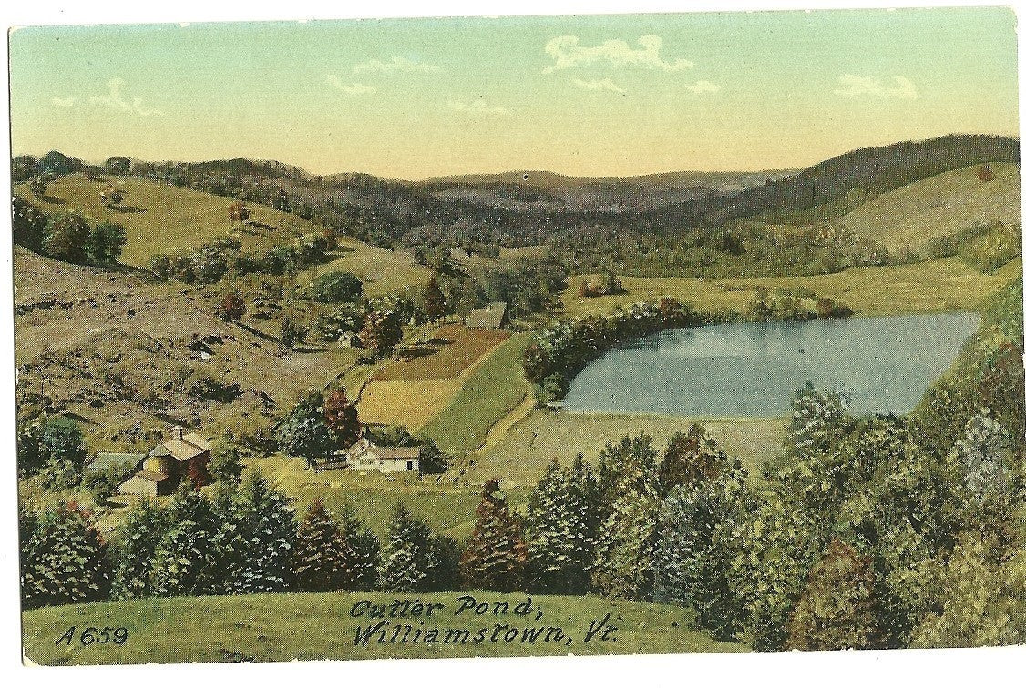 Cutter Pond Williamstown VT Vermont Postcard