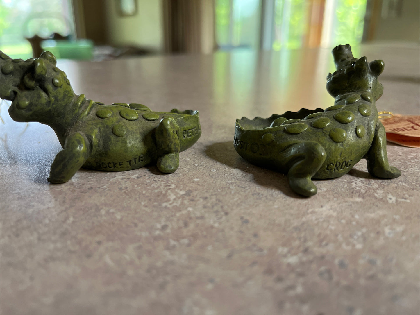 Holy Herd Noah's Ark CROCODILE "Croc & Crockette" With Tag Pete Apsit LOT OF 2