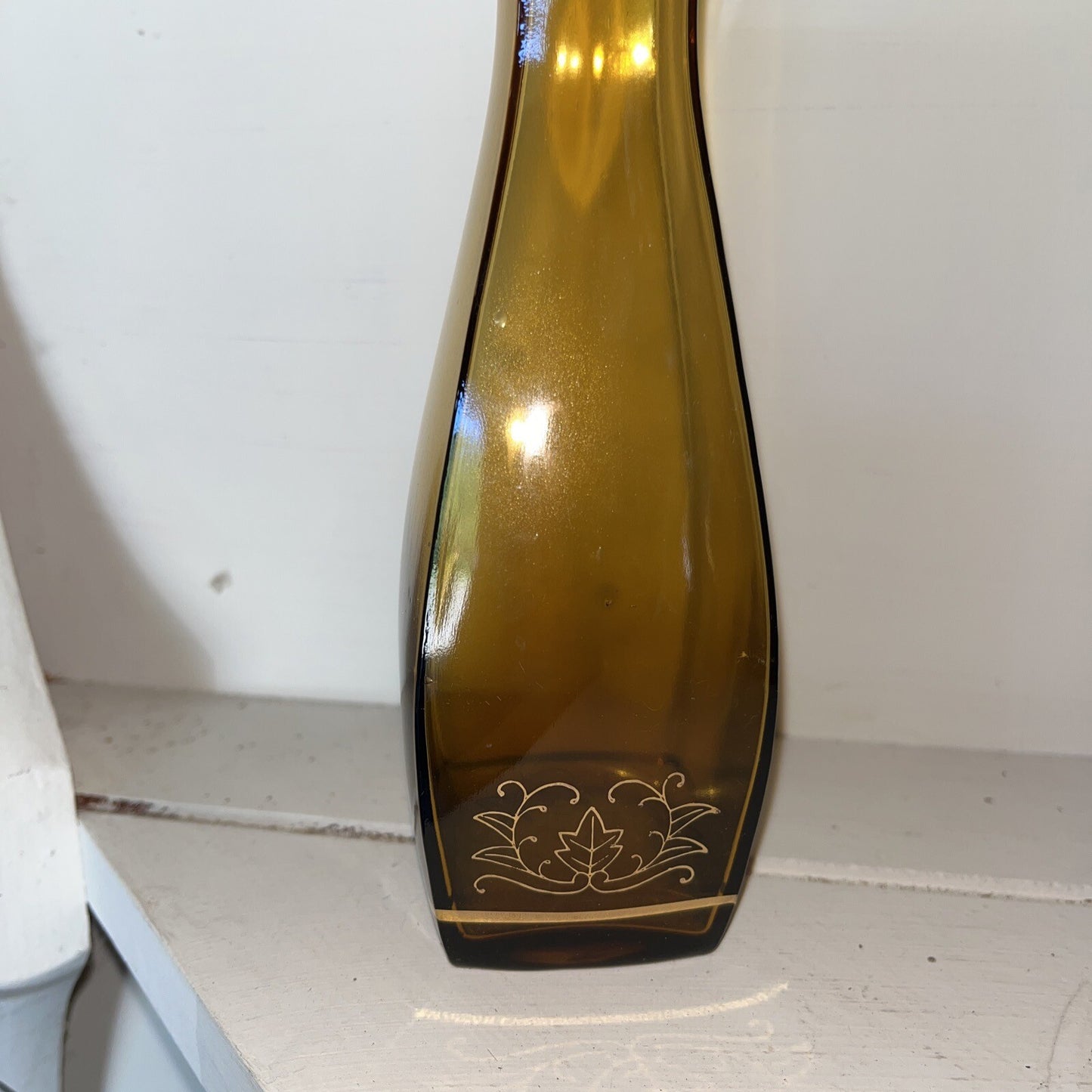 Vintage Moser Czech Glass Bohemian Fluted Vase