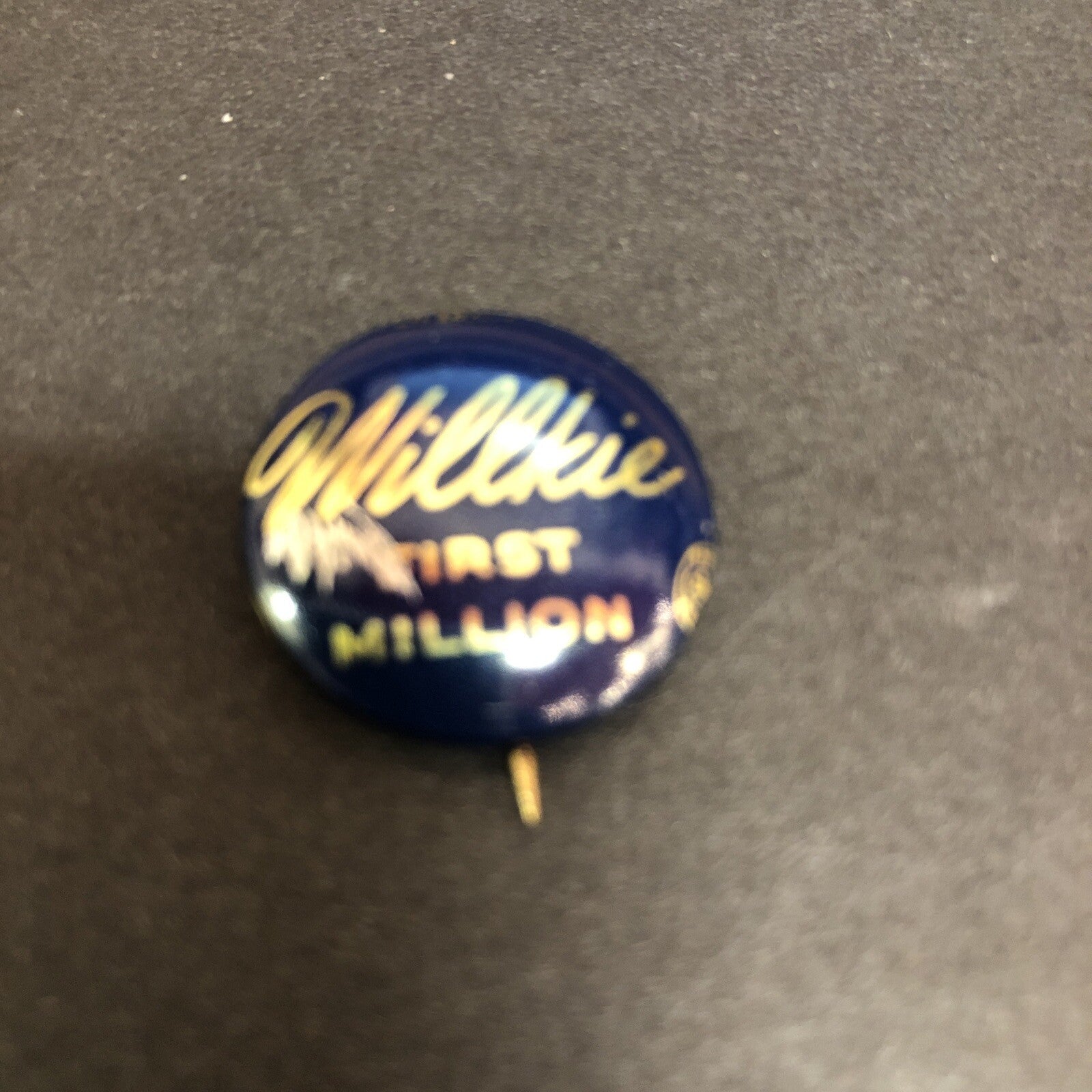 Willkie First Million Litho 7/8" Political Pin