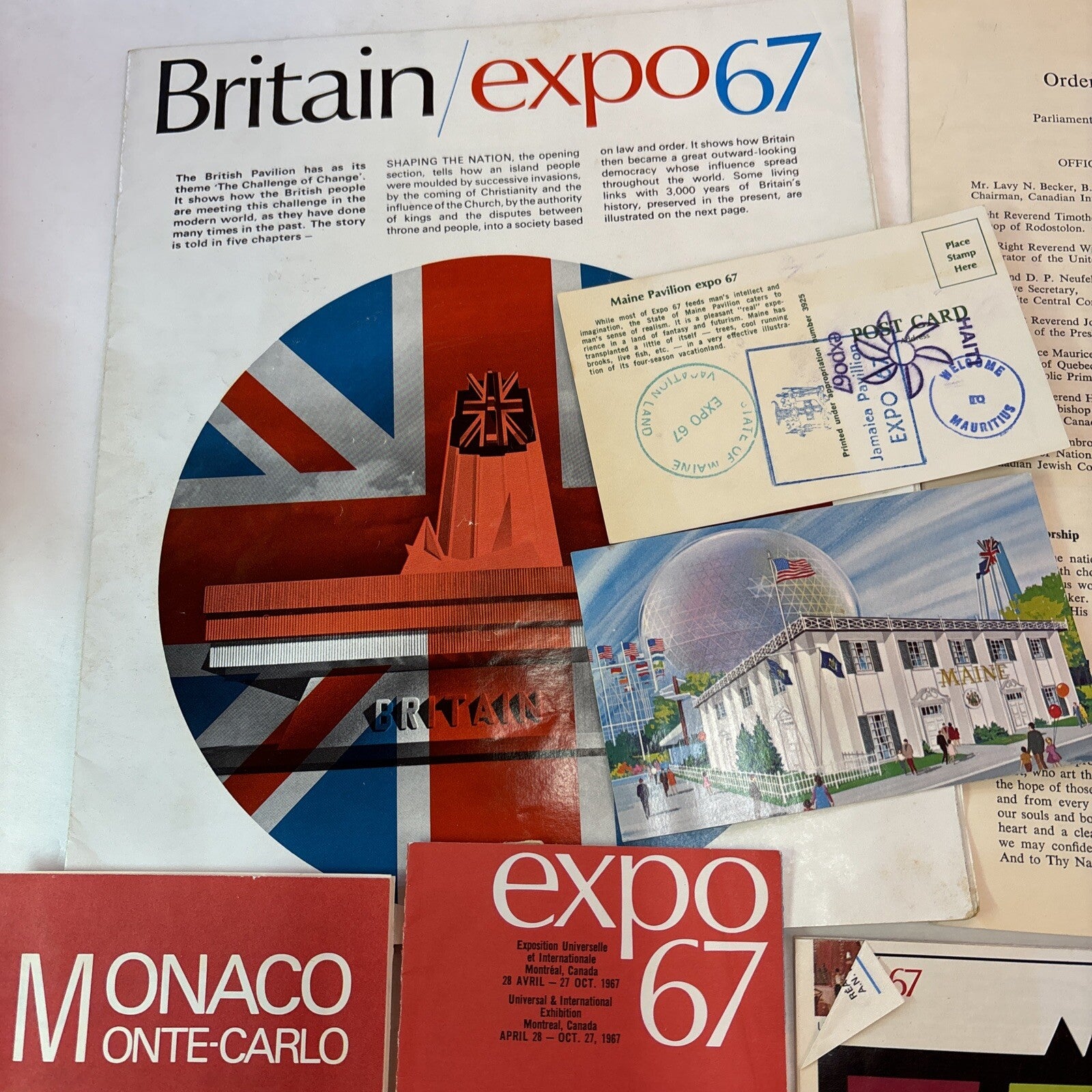 World's Fair Expo 1967 Montreal Canada Maps Brochures Tickets Postcard Stamps