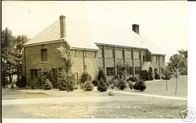 Webster Hall Star Commonwealth Albion Michigan MI Mich Postcard
