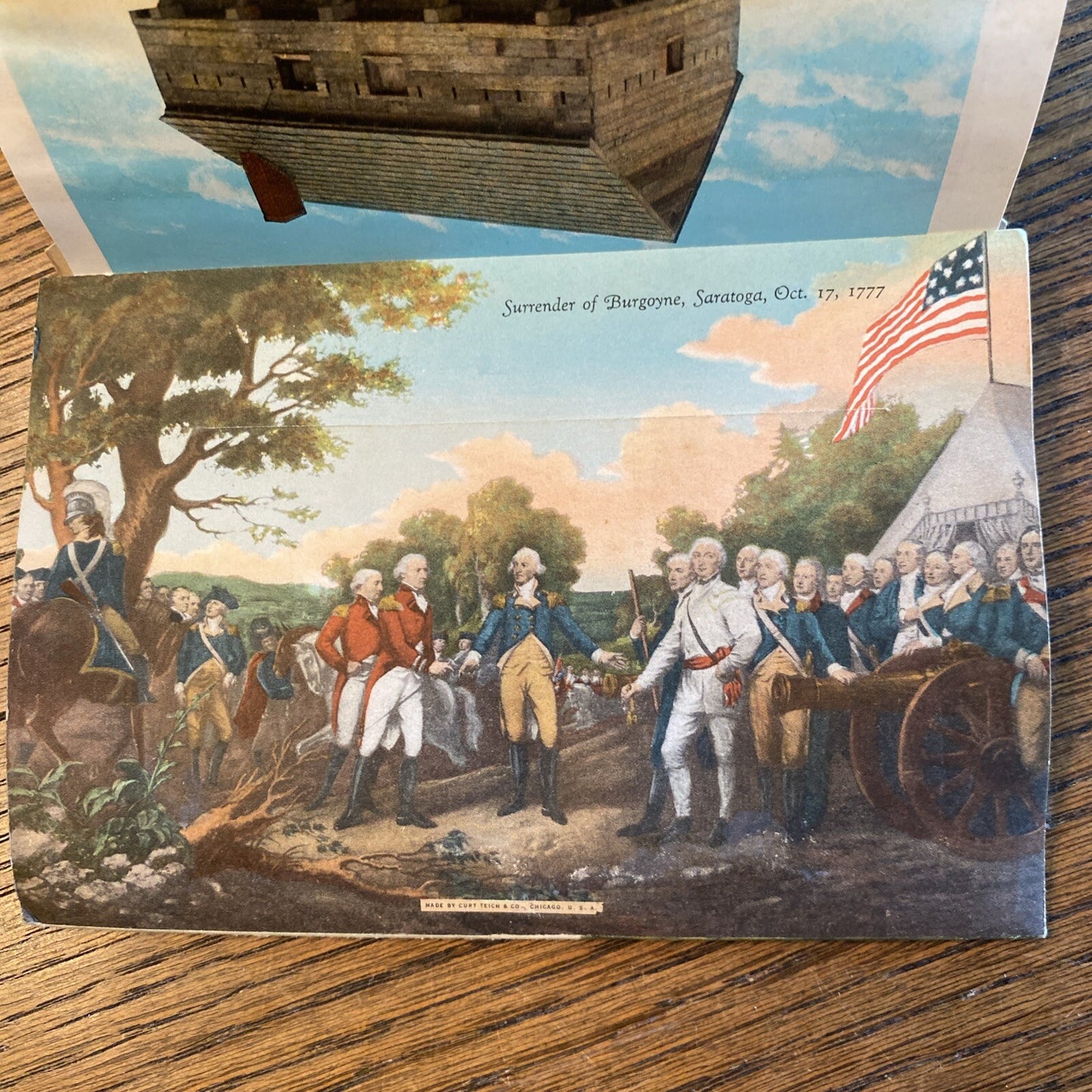 Saratoga Battlefield Bemis Heights New York NY Postcard Souvenir Folder