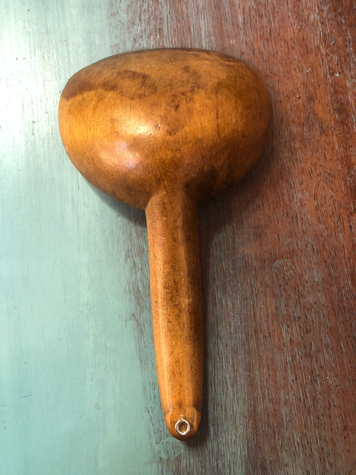 9.5" x 5" Antique Vintage primitive wooden wood spoon spatula paddle