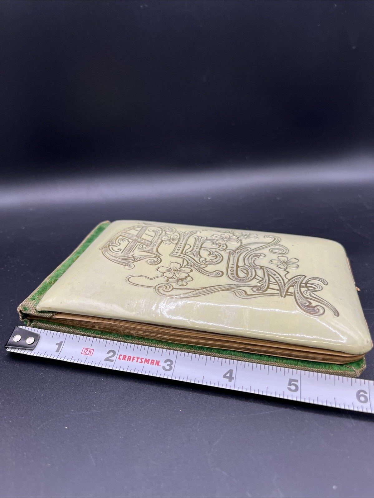 Antique 1900s Autograph Book Album with Signatures & Messages. 6" X 4”