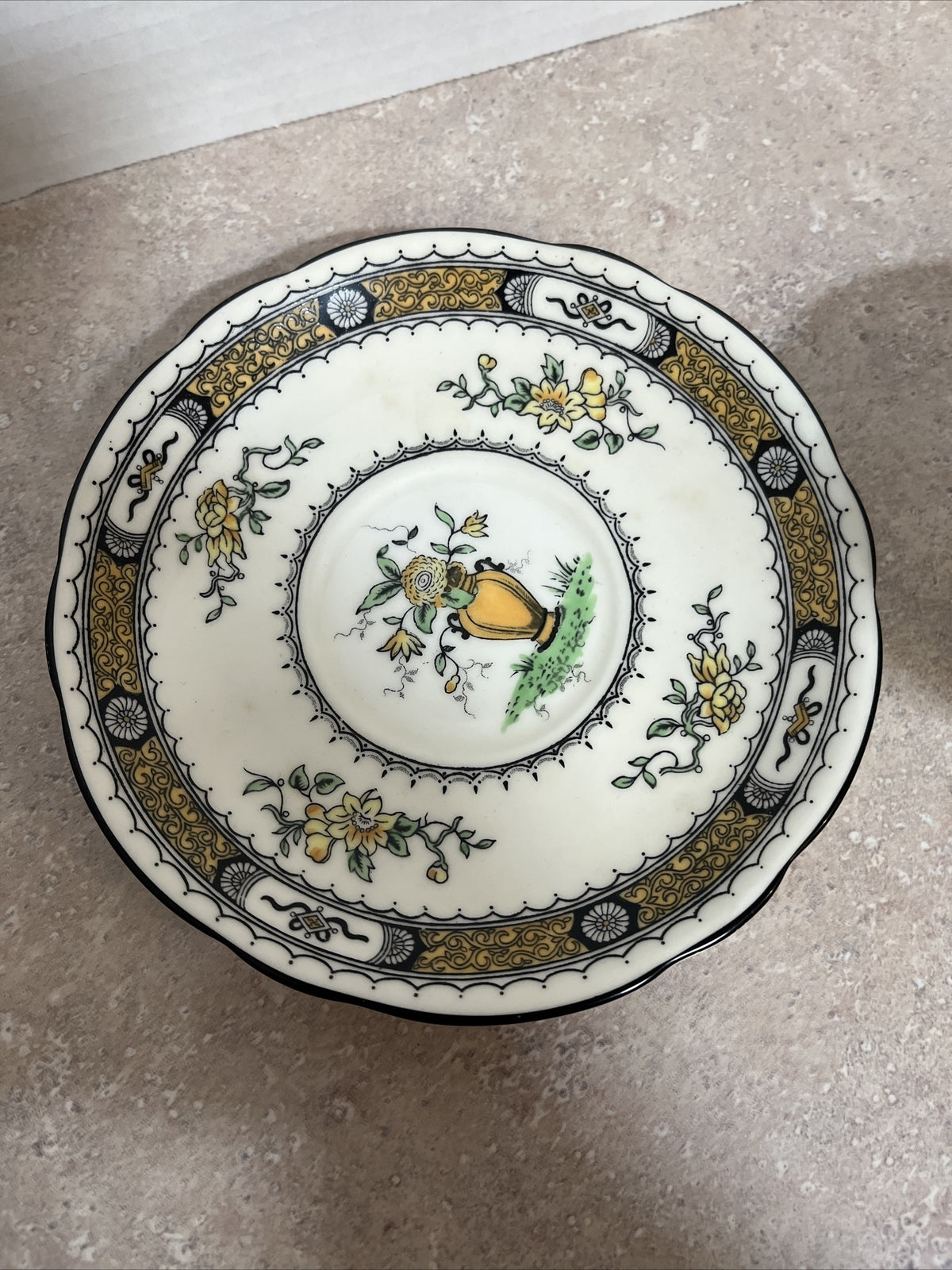 Antique Coalport England French Noble Yellow Tea Cup. numbered