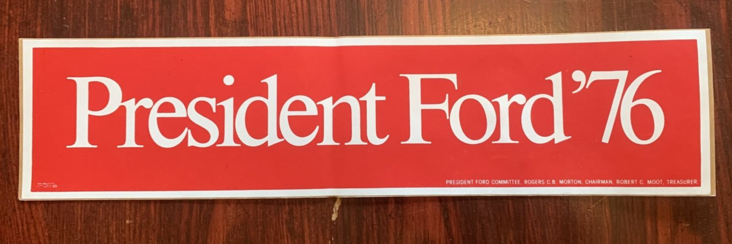 1976 FORD Bumper Sticker President GERALD R FORD Grand Rapids Michigan MI