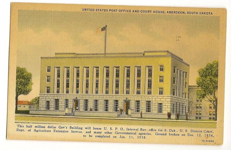 Court House Post Office Aberdeen SD South Dakota