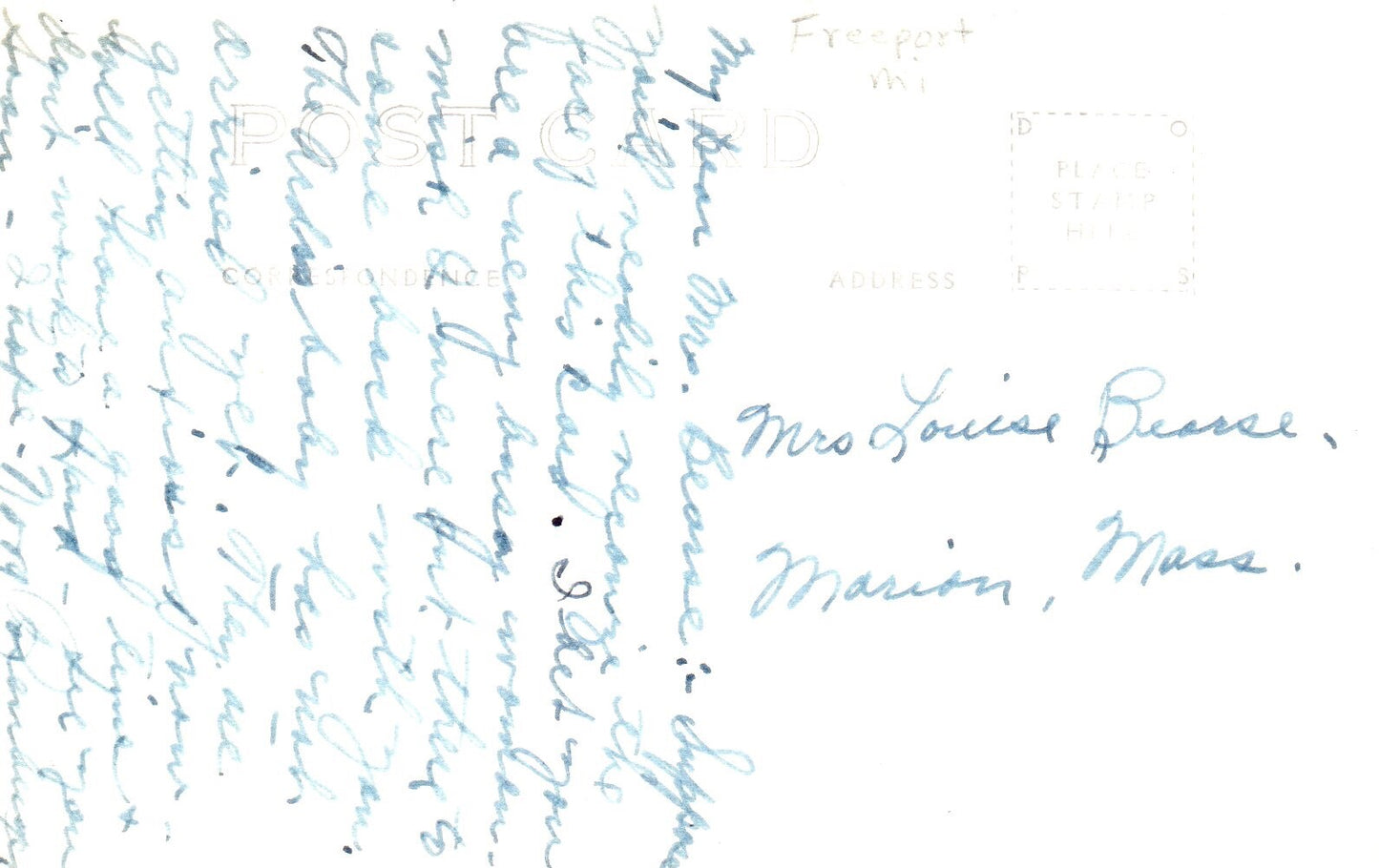 RPPC High School in Freeport Michigan Mich MI Postcard