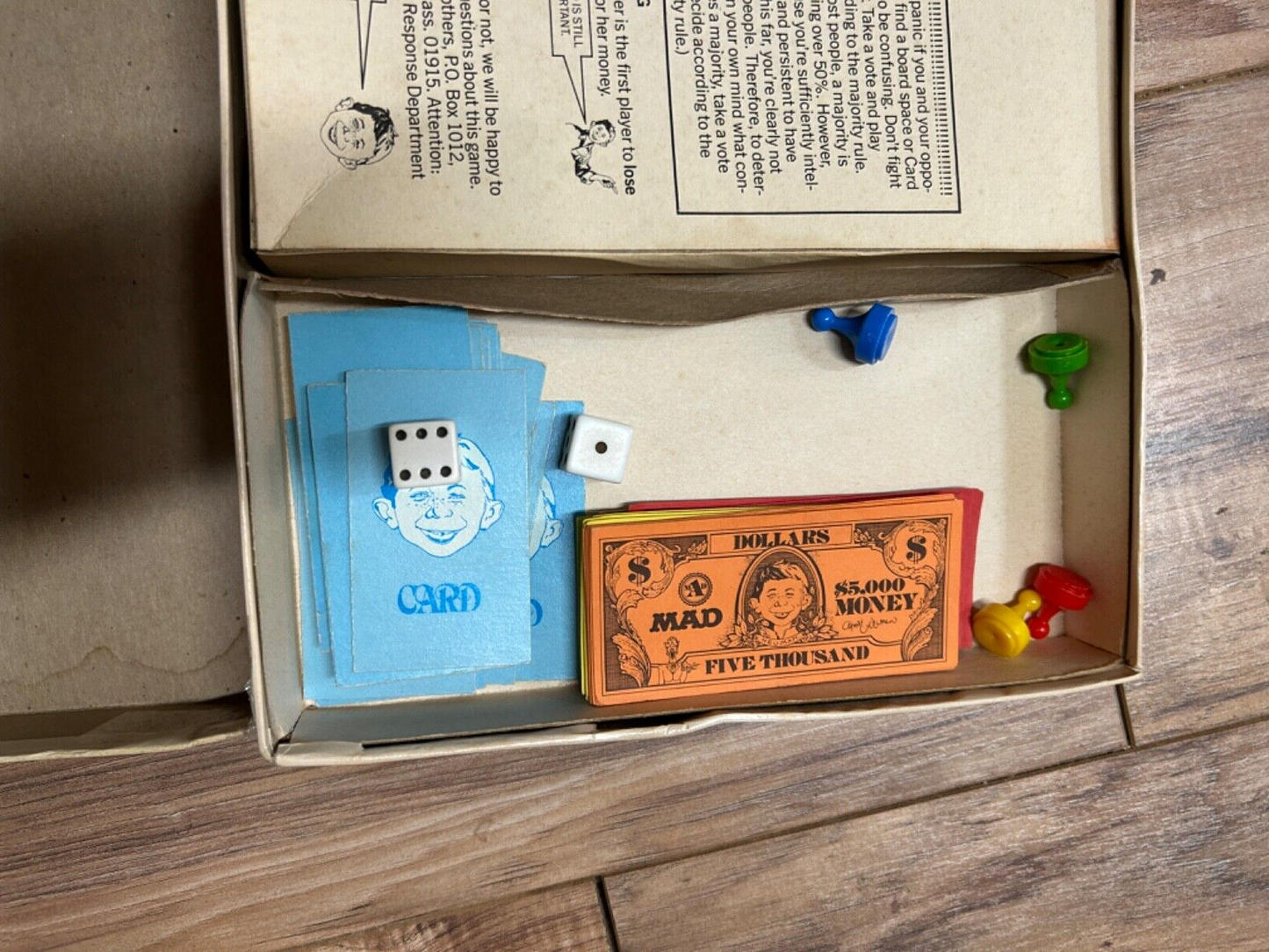 VINTAGE 1979 THE MAD MAGAZINE BOARD GAME PARKER BROS #124 USA