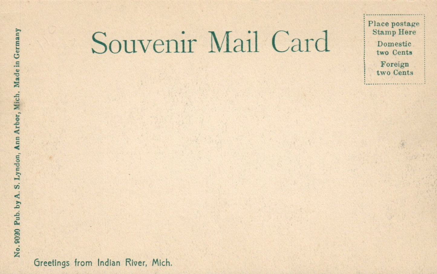 Columbus Beach Lake View Indian River Mi Michigan Postcard