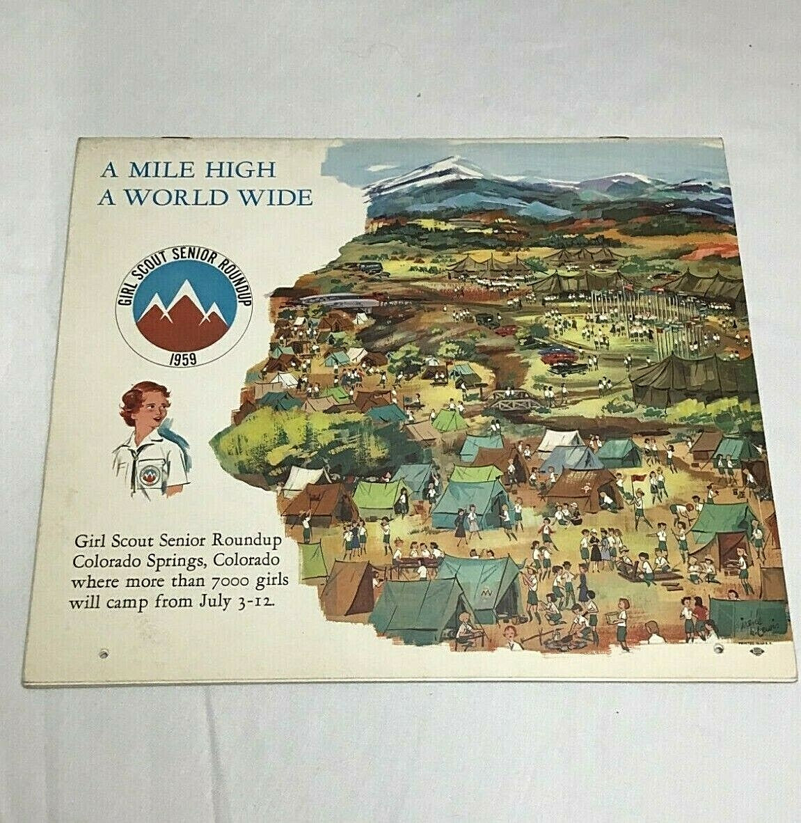 Vintage Girl Scout 1959 Calendar