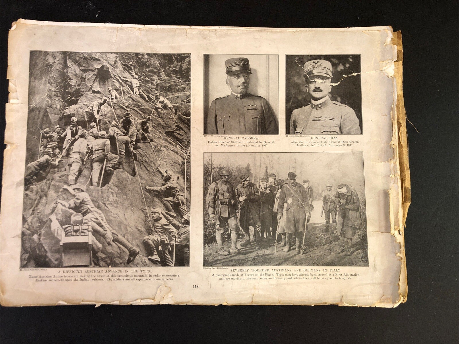 World War I Pictorial Book Oversized - Missing covers and pages 1-4