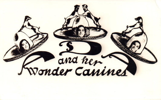 Real Photo "ADA" & Her Wonder Canines Vintage Circus Postcard