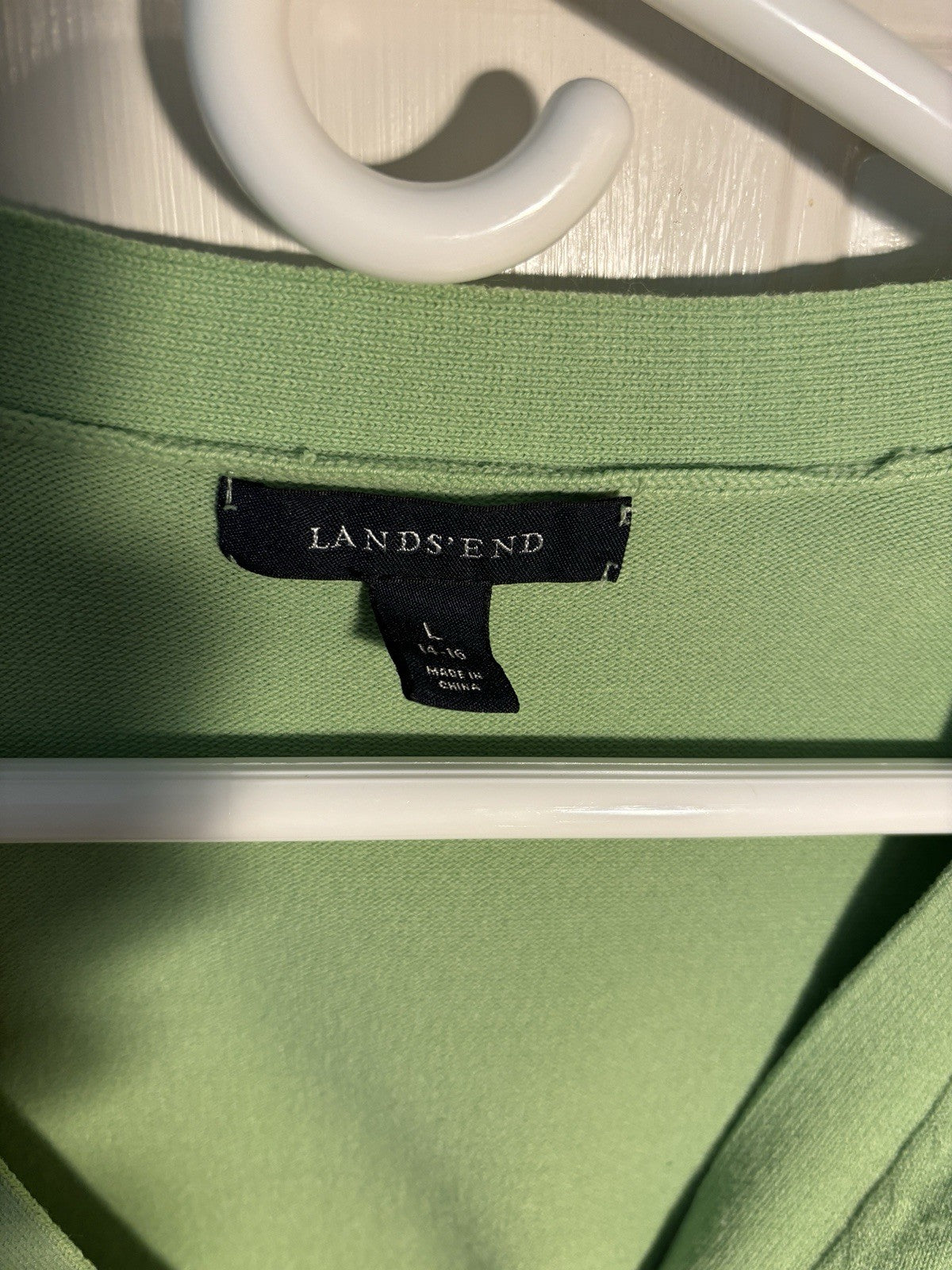 GSK Womens Mint Green 6 Button Up Sweater Cardigan Lands End Size Large