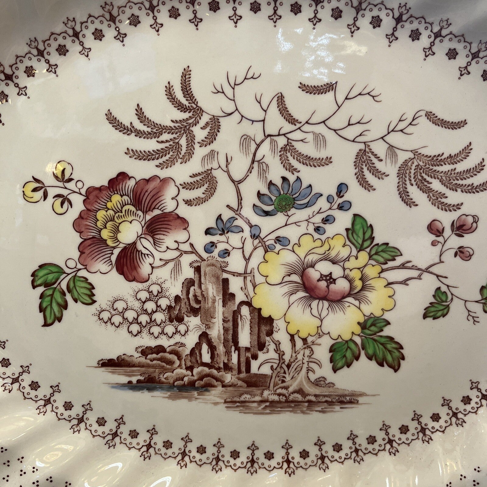 Vintage Royal Doulton China Grantham D5477 Serving Platter 13 3/8" c1934-64 R10