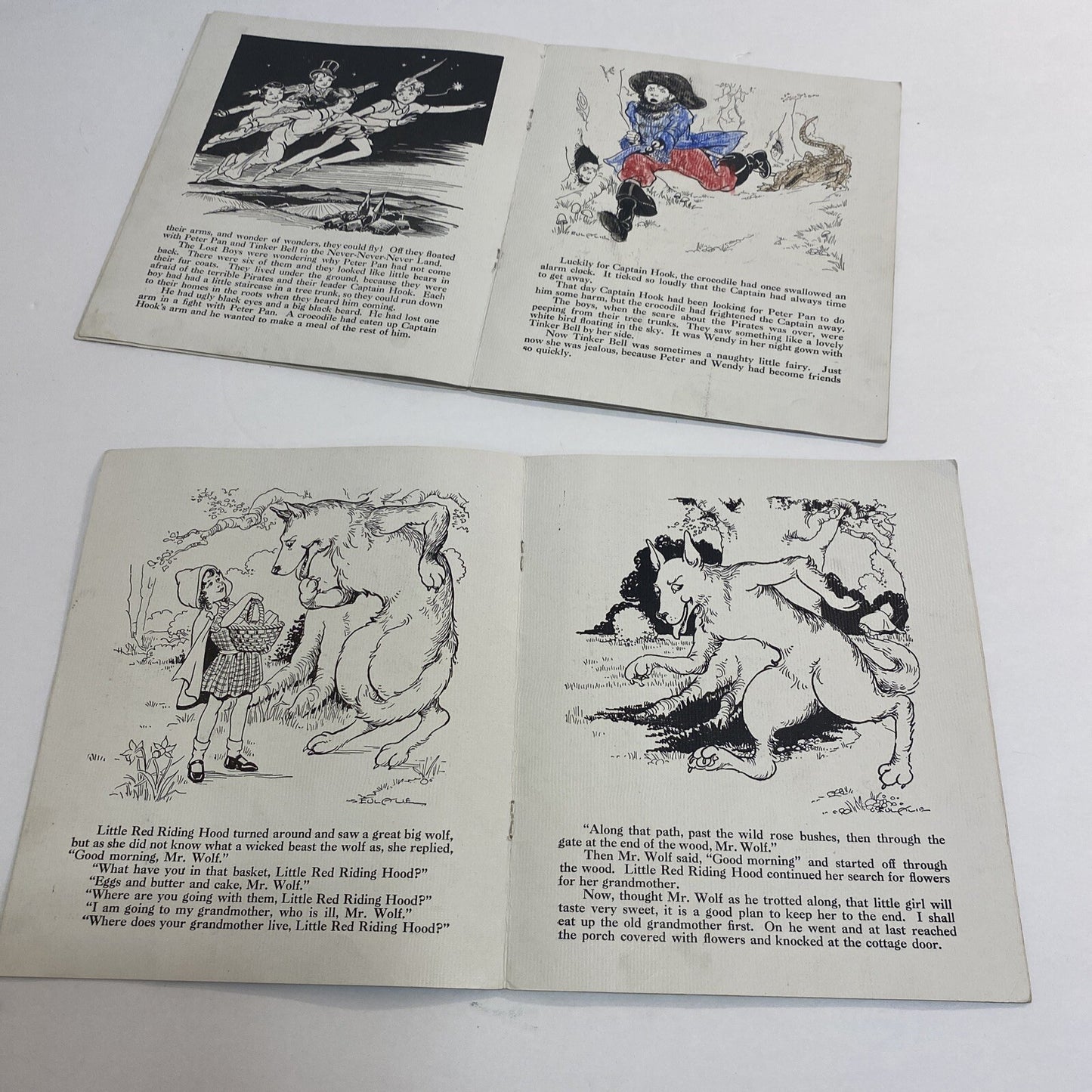 My Own Fairy Tale Library 8 LINENLIKE Books In A Box~Platt & Munk~No 3000~1939