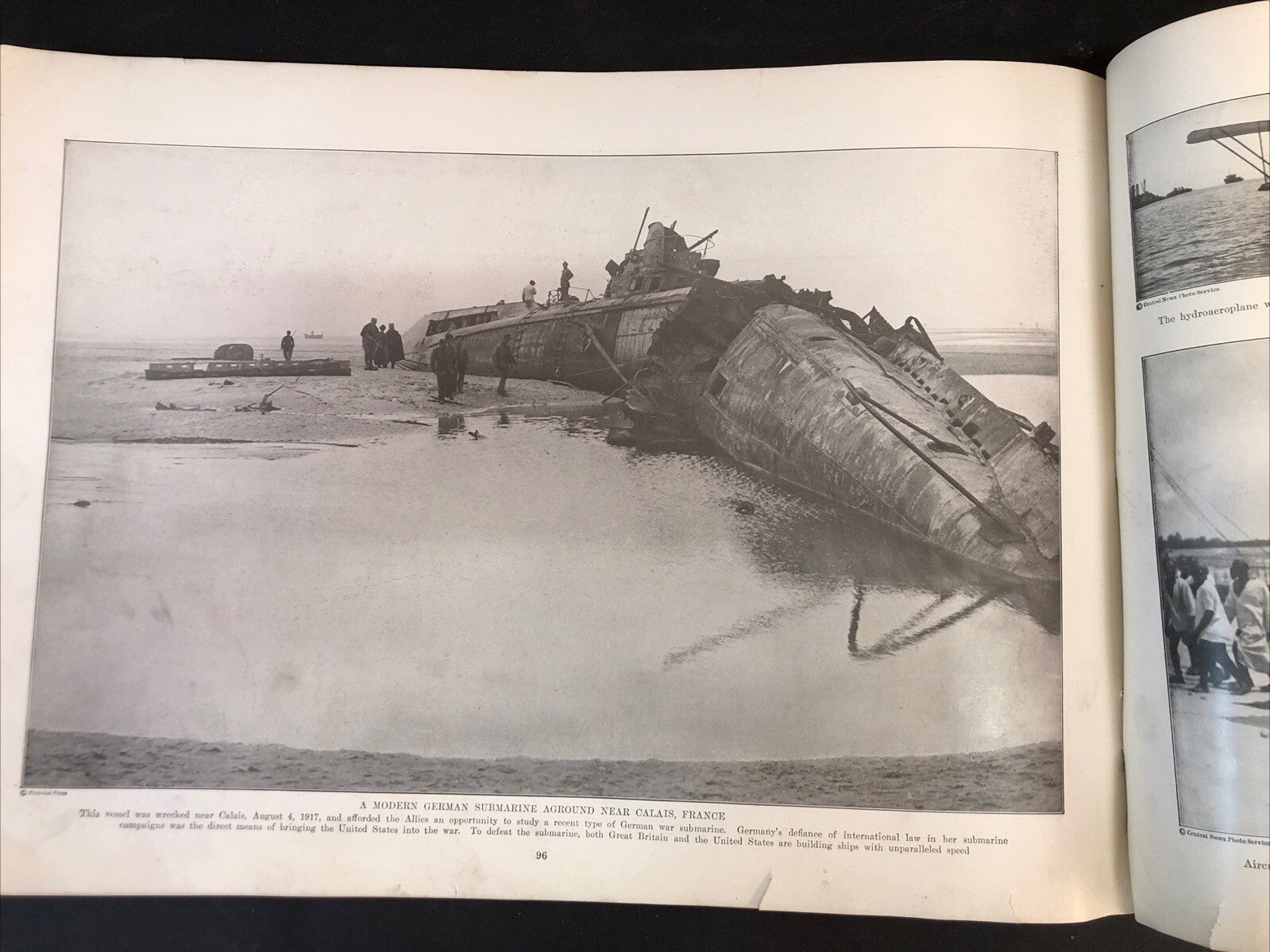 World War I Pictorial Book Oversized - Missing covers and pages 1-4