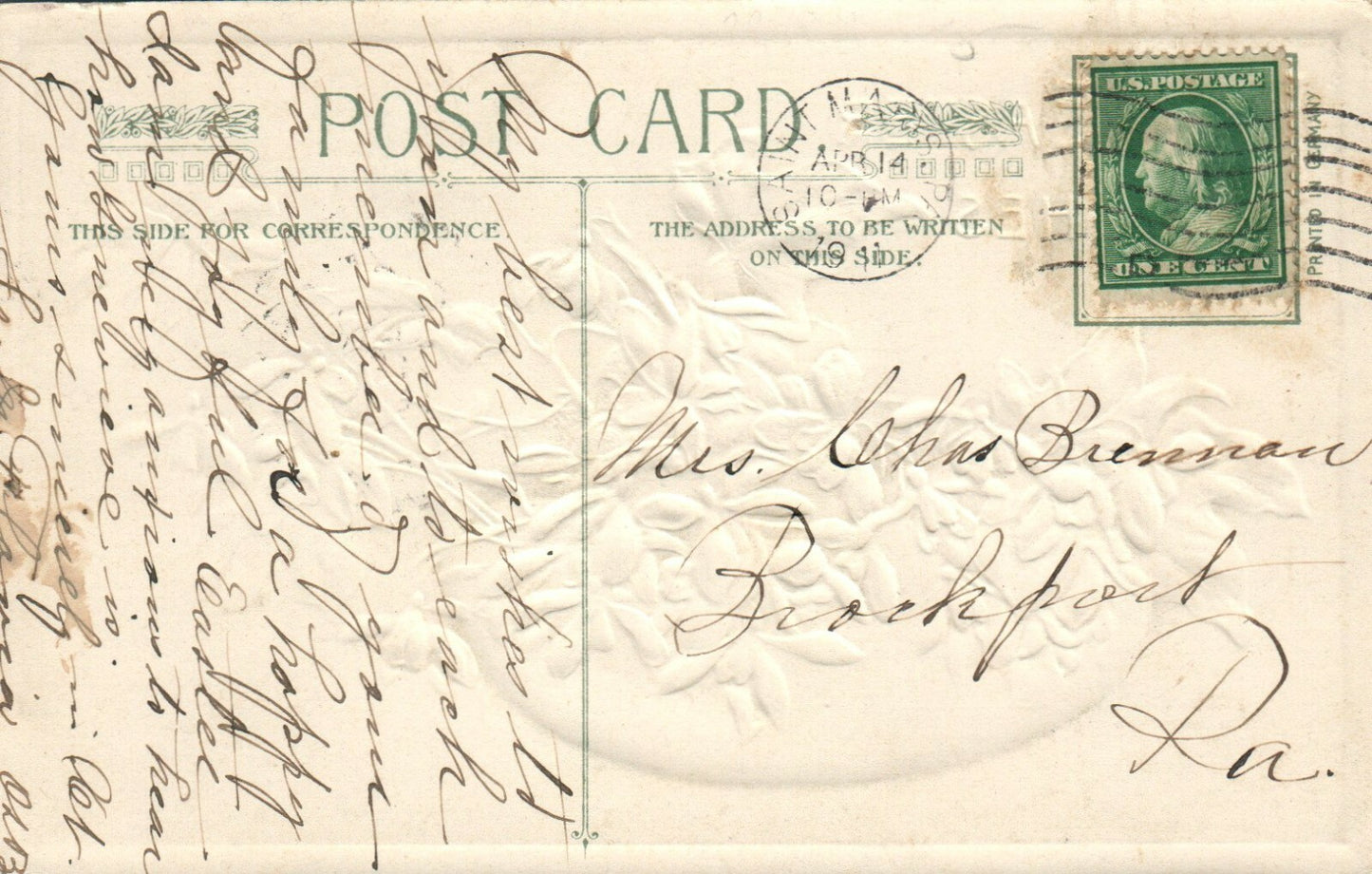 John Winsch Lily Flowers in Bowl Series Vintage Postcard 2 of 3