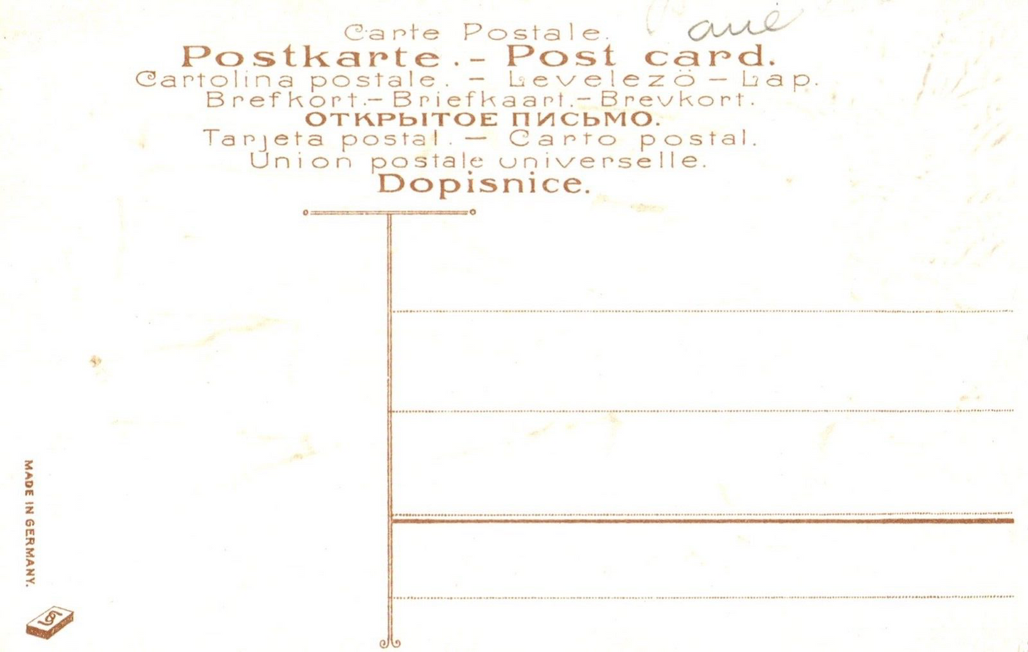 A Merry Christmas Blue Santa w/ Tree & Toys Santa Postcard