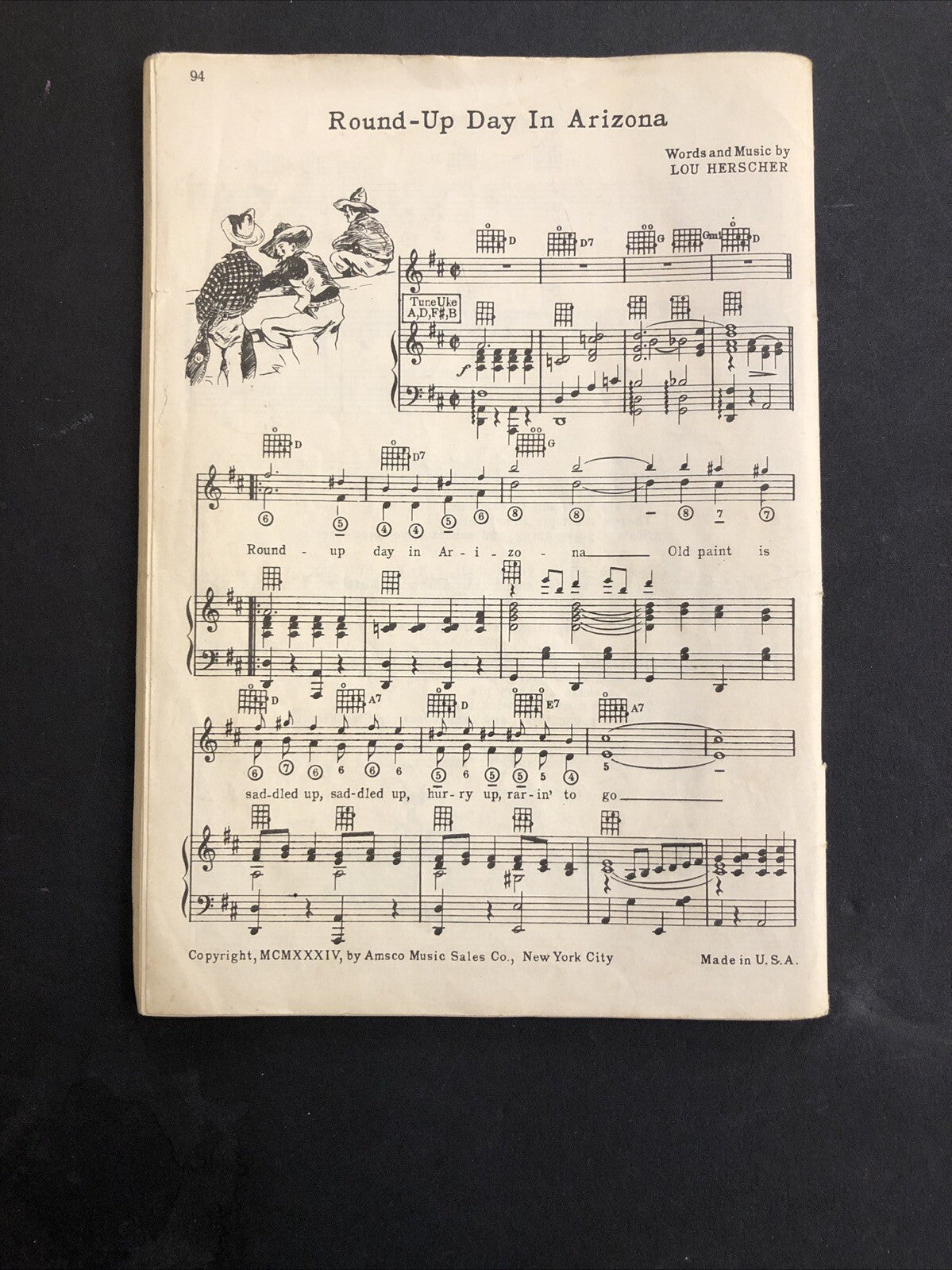 Lot of 3 booklets Asher Sizemore & Little Jimmie's, Cowboy Songs, Lucky Old Sun