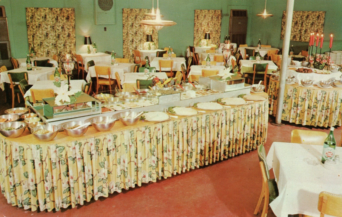 Interior Smorgasbord Restaurant Hot Springs National Park Arkansas AK Postcard