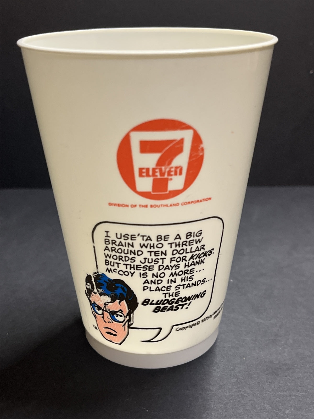 Vintage 1975 7-11 Plastic Slurpee Cup Marvel The Beast