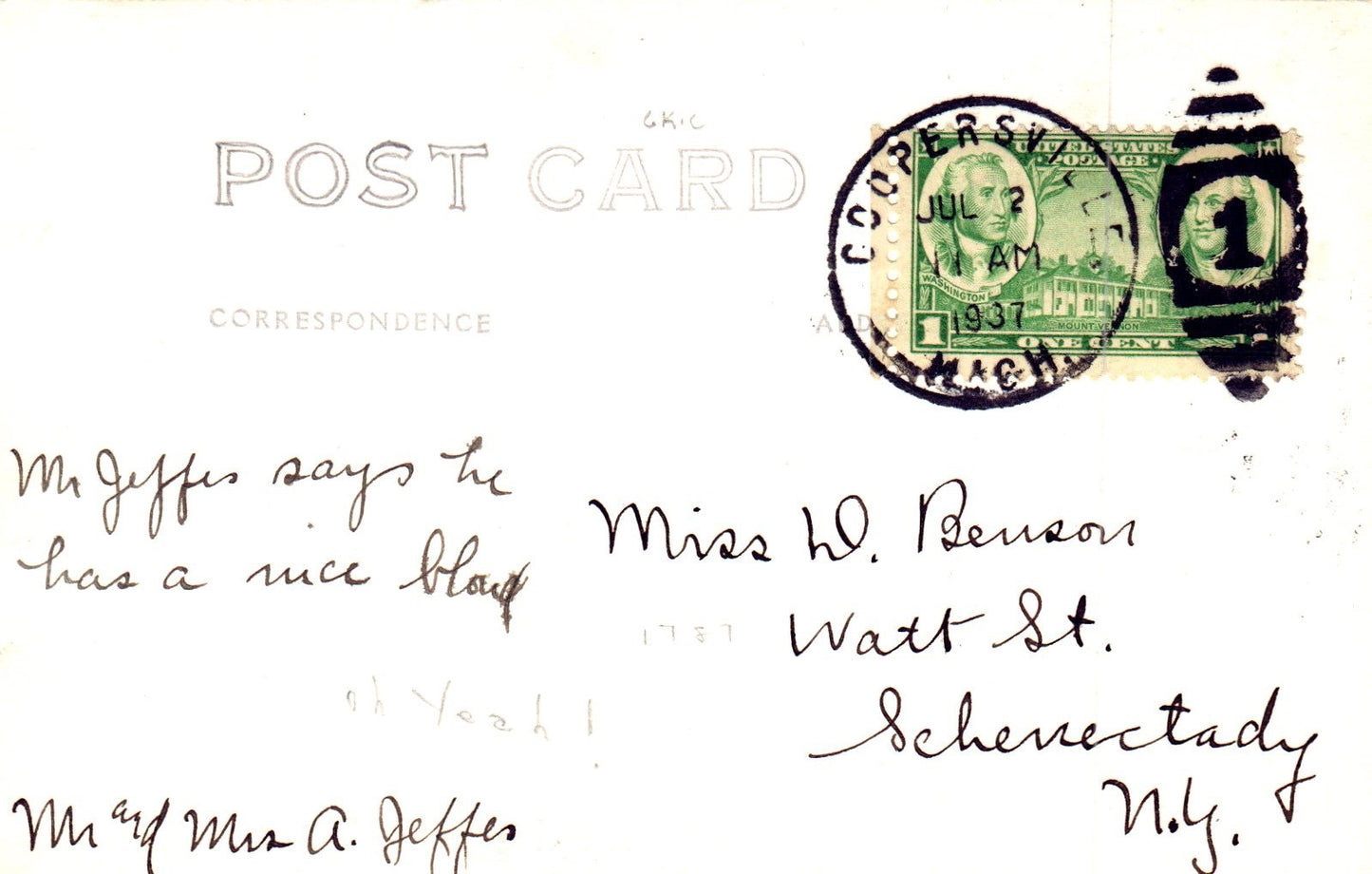 Real Photo Main Street with Old Cars Parked in Coopersville MI Michigan Postcard