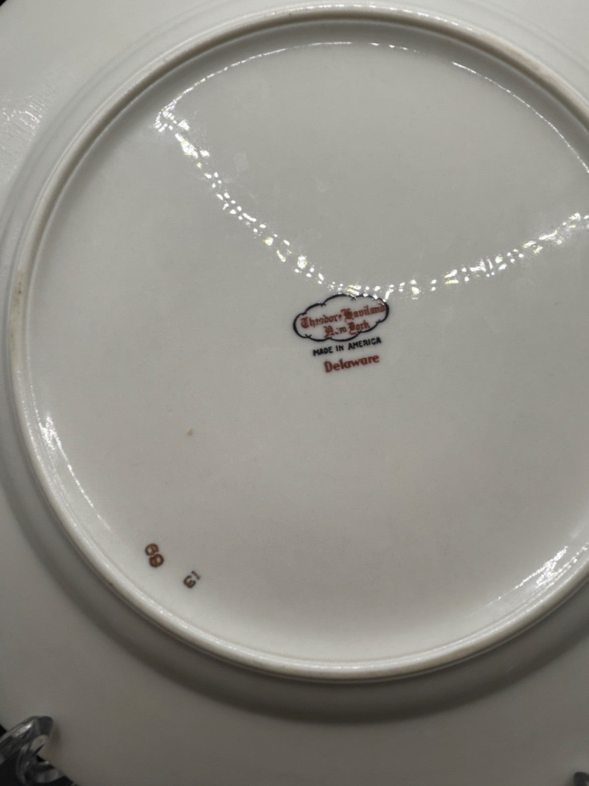 Theodore Haviland Delaware 10.5 inch Dinner Plate Pink Roses New York