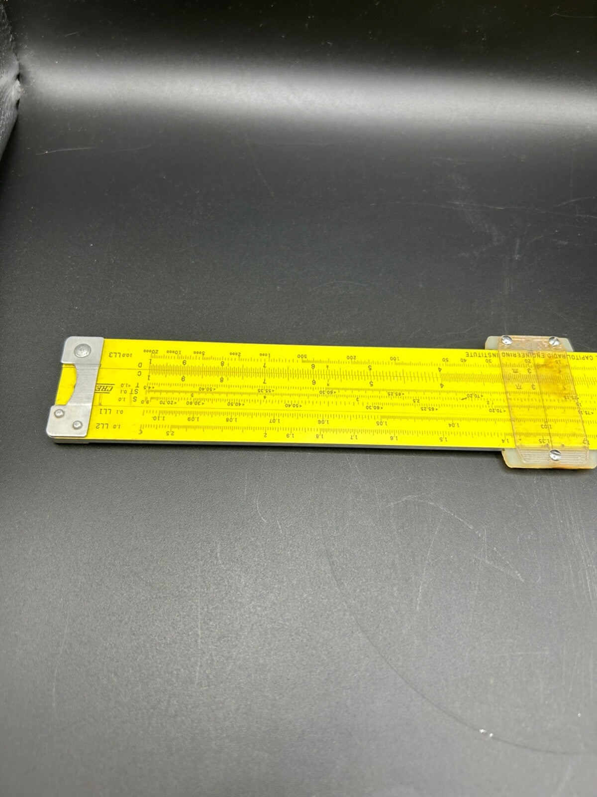 Pickett Model N531 ES 12" Metal Slide Rule Leather case Capitol Radio Engineerin