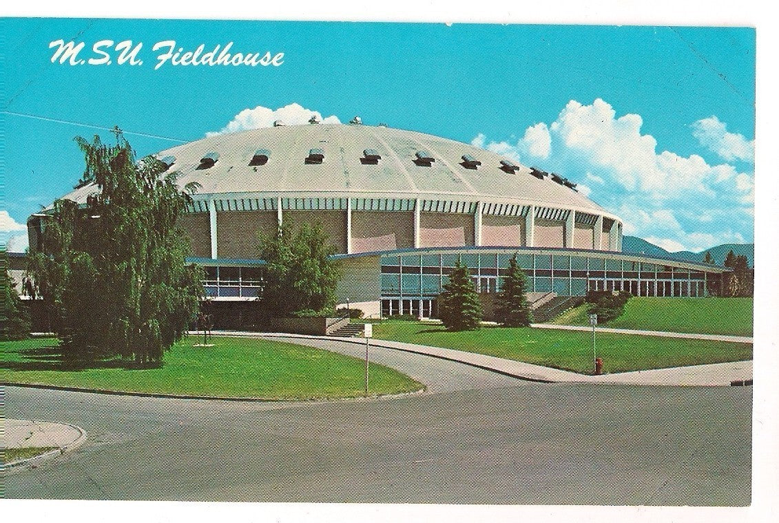 MSU Fieldhouse Montana State University College Montana MT Postcard