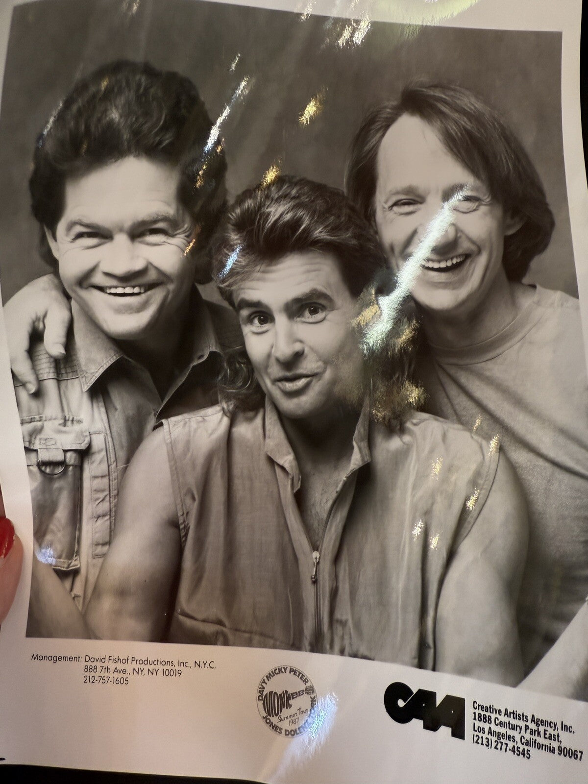 2 8 x 10 Real PHOTO The Monkees Band Davy Peter Tork LIVE Photo Creative Arts CA