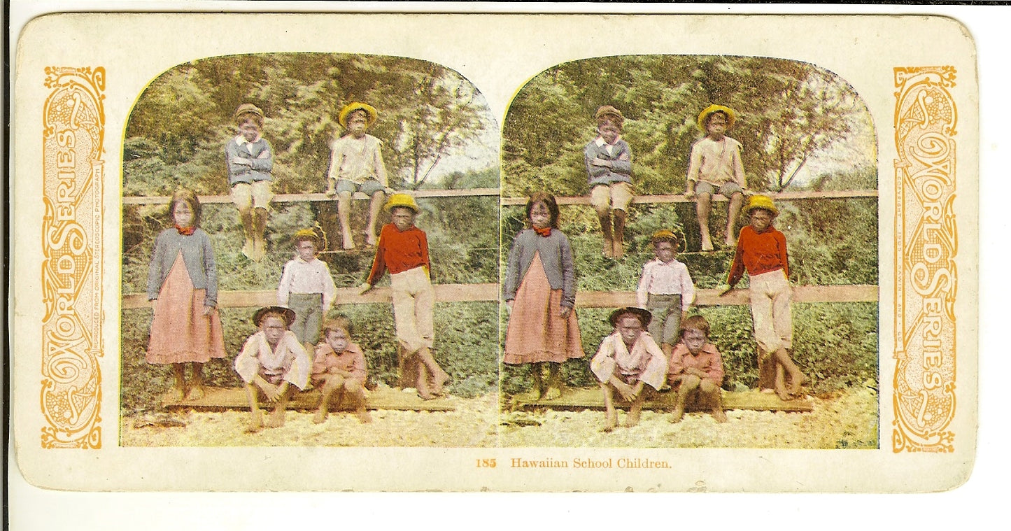 Hawaiian Children Stereoview Hawaii