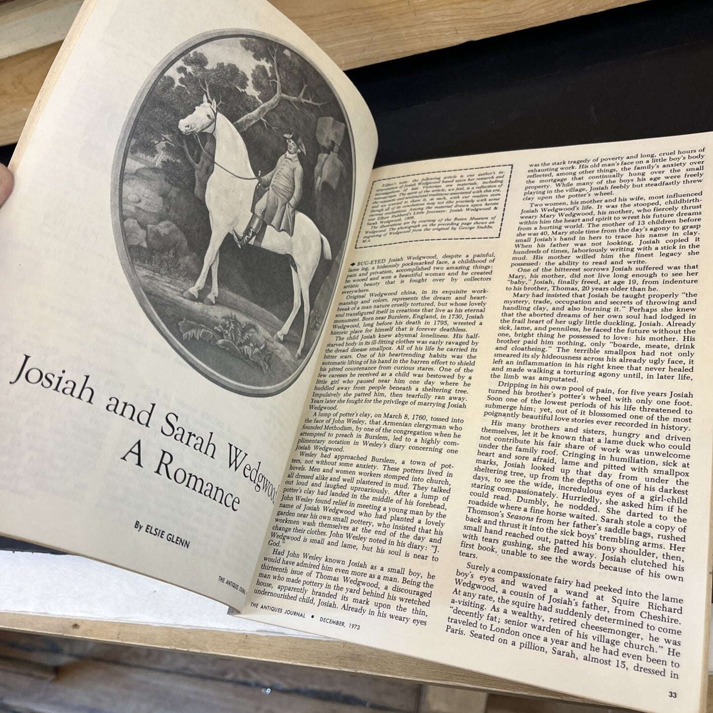 1973 The Antique Journal Robert Burns Ceramic Grace Gebbie Drayton Ephemera