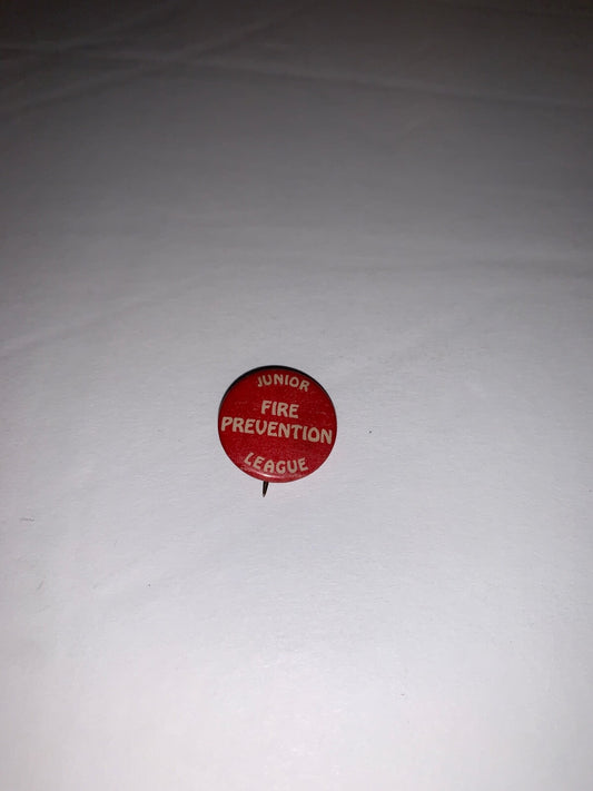 Vintage Junior Fire Prevention League 6/8" Pinback