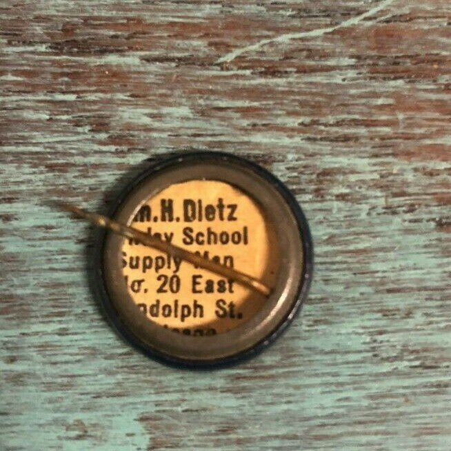 Early Dark Blue Celluloid Pin 11/16"