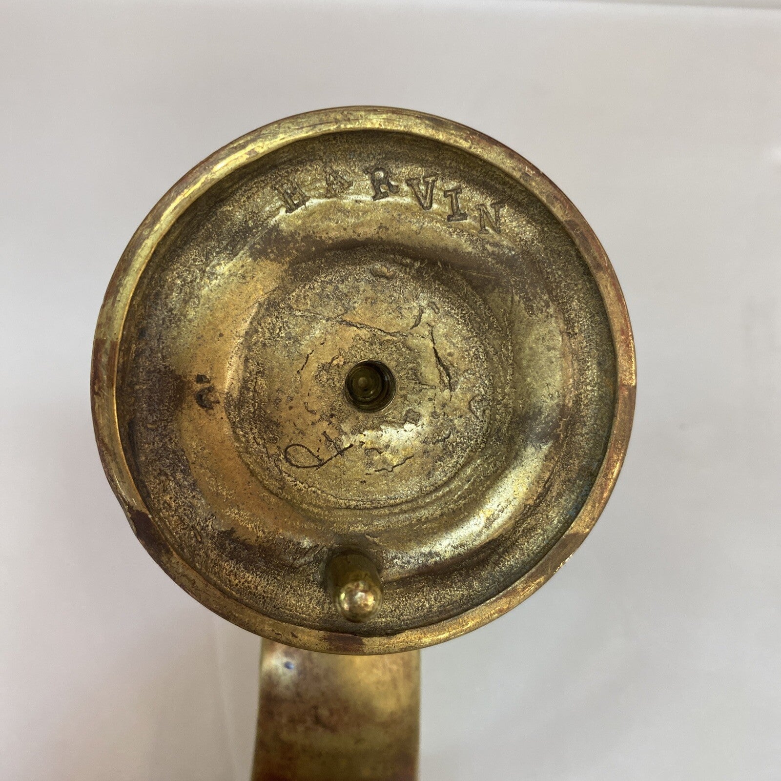 3 PC Vintage Sold Brass Harvin Door Knocker 8.5" TALL with Patina