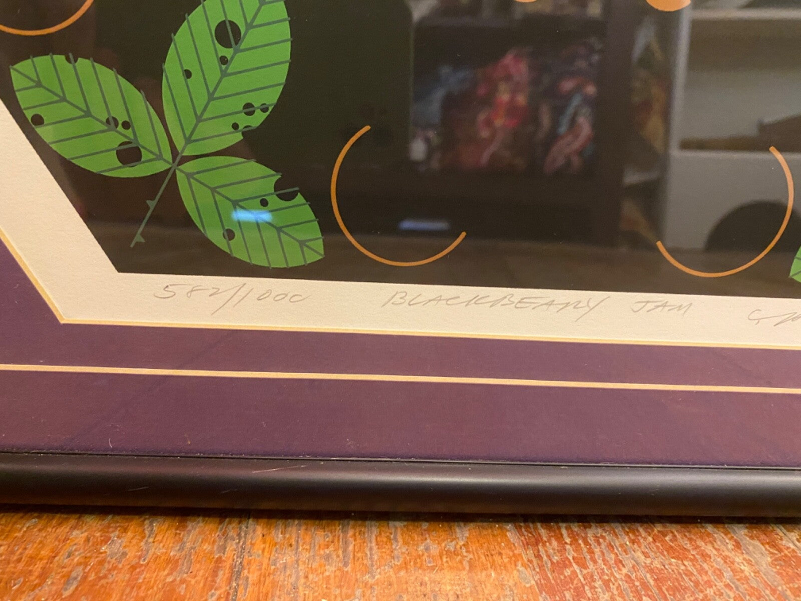 Charley Harper "Blackbeary Jam" Signed & Numbered Framed Serigraph 1984 582/1000