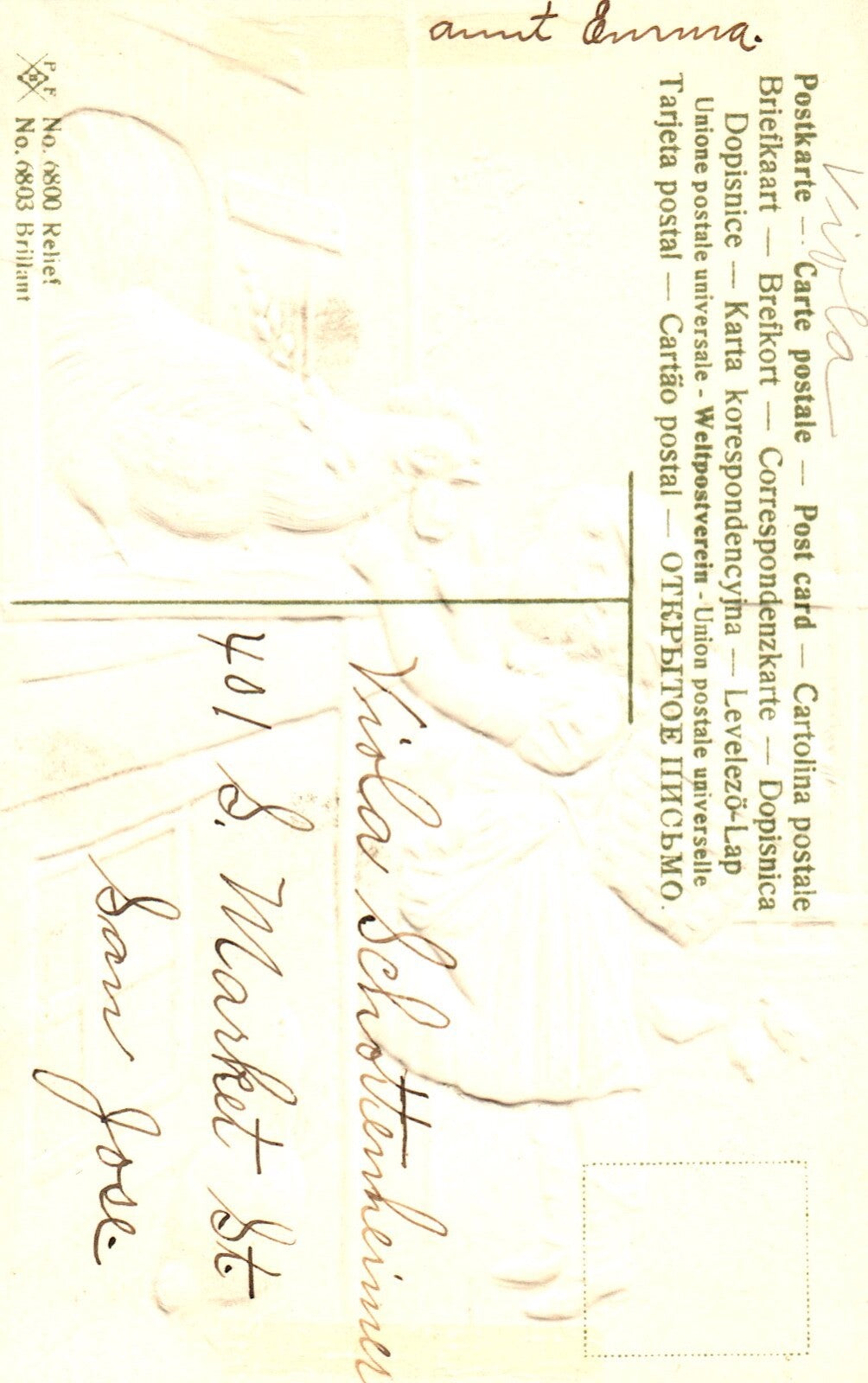 Best Easter Wishes Little Girl With Rooster Vintage Easter Postcard